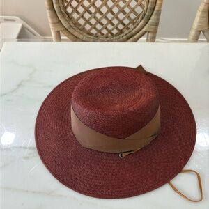 Freya Women’s Brown Sun Hat with Leather Band